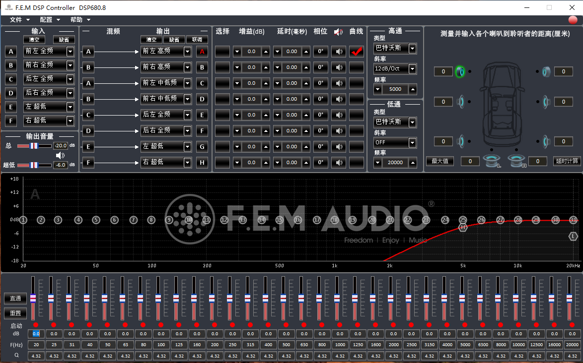FEMdsp调音软件下载 FEM480.6调音软件FEM680.8调音软件下载